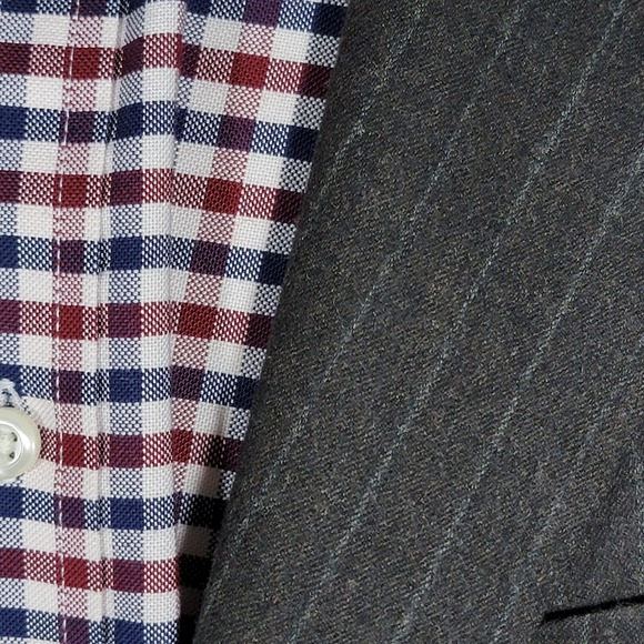 Nautica Men's Flannel Sport Coat Blazer Two Button Brown Striped Wool Size 40R - Picture 5 of 16